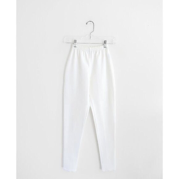 Calvin Klein Pants - Vtg 80s Calvin Klein White Cotton Stretch Twill Pull-On Skinny Pants sz XS